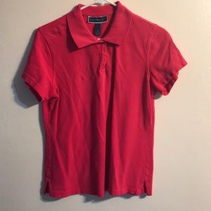 Karen Scott Hot pink polo shirt Medium